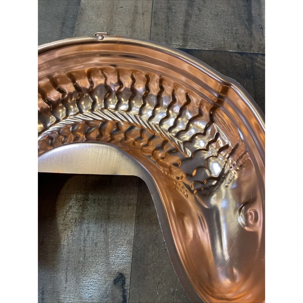 Vintage‎ Pink Copper Fish Jello Aluminum Mold/ Wall Hanging With Hook Farmhouse